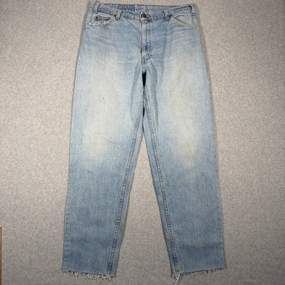 Levi's 550 Orange Tab Jeans Relaxed Fit Men 34x31* Light Wash VTG 80s 90s USA